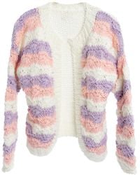 Saachi - Scallop Pastel Knitted Cardigan - Lyst