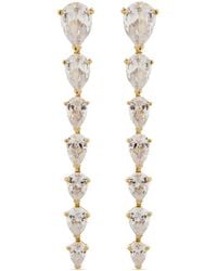 SALLY SKOUFIS - Pure Cascade Earrings With Made Cz Diamond Stimulant - Lyst