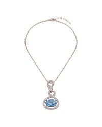 Modenaire - Sapphire Crystal Snake Orb Pendant Necklace - Lyst
