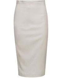 Conquista - Neutrals Fitted High-Waisted Pencil Skirt With A Narrow Waistband - Lyst