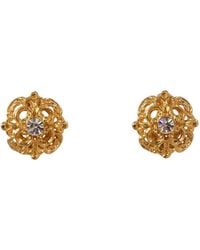 Caramel Vintage Jewellery - Vintage Plated Janet Clip On Earrings - Lyst