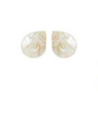Gissa Bicalho - Handmade Earring Spiral Shell Nacre - Lyst