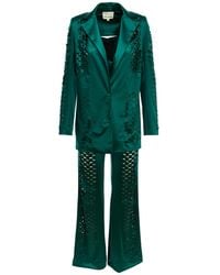 Silvia Serban - Dragon Skin Laser Cut Suit - Lyst