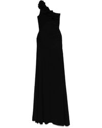 Nissa - Floral-Appliqué Jersey Maxi Dress - Lyst