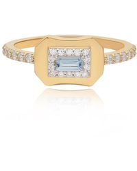 The Jewelz - Aqua Innes Signet Ring - Lyst
