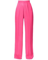 AGGI by HALEWSKI - Jessie Satin Barbie Pink Wide Trousers - Lyst