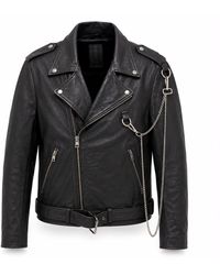 Zasta Studio - Rusty Chains Leather Biker Jacket - Lyst