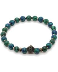 Ebru Jewelry - Malachite Stone Calmness Crown Charm Bracelet - Lyst
