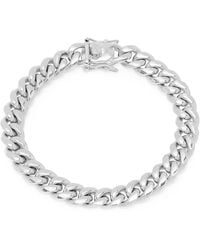 Steeltime - Stainless Steel 10Mm Miami Cuban Bracelet With Box Clasp 8.5 Inch - Lyst