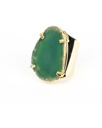 Tiana Jewel Angel Agate Mini Green Gemstone Ring