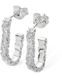Lucy Quartermaine - Solid Sterling Half Hula Hoop Earrings - Lyst
