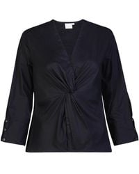 REISTOR - Front Twist Cotton Top - Lyst