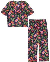 Inara - Indian Cotton Midnight Sweetpea Pyjama Set - Lyst