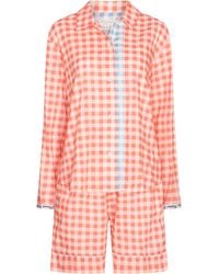 NoLoGo-chic - Gingham Set Shorts Pj Cotton - Lyst