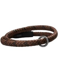 Posh Totty Designs - Brown Leather Oxidised Charm Bracelet - Lyst
