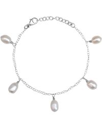 Kiri & Belle - Annalise Pearl Drop Charm Sterling Bracelet - Lyst