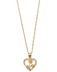 Öugie - The Rosette Heart Necklace - Lyst