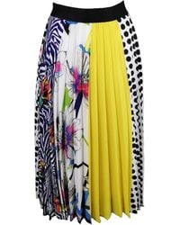 Lalipop Design - Multi-color Polka Dot & Flower Print Pleated Skirt - Lyst