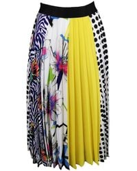 Lalipop Design - Multi-color Polka Dot & Flower Print Pleated Skirt - Lyst