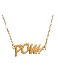 Edge Only - Pow! Letters Necklace 18Ct Vermeil - Lyst