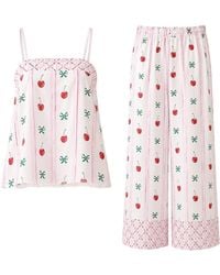 LOVEIST STORE - Cherry Linen Textured Co-Ord Set - Lyst