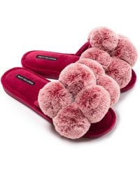 Pretty You London - Dolly Fun Pom Slider Slippers - Lyst