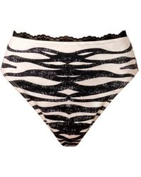 Jessie Zhao New York - Zebra Stripe Bikini Bottom - Lyst