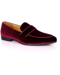 DAVID WEJ - Alfred Velvet Loafers – Wine - Lyst