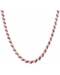 LÁTELITA London - Viscountess Statement Tennis Necklace Ruby - Lyst