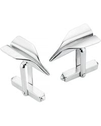 Posh Totty Designs - Sterling Paper Plane Cufflinks - Lyst