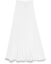 Nissa - Pearl-Trim Pleated Midi Skirt - Lyst