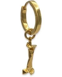 Frenvyrn - Mars 18K Vermeil Dog Bone Huggie Hoop Earring Single - Lyst