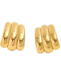Bermuda Watch Company - Annie Apple Phoebe Ribbed Oversized Studs - Lyst
