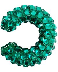 PINAR OZEVLAT - Crystallised Lily Ear Cuff Emerald - Lyst