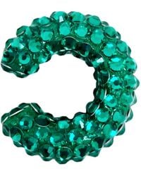 PINAR OZEVLAT - Crystallised Lily Ear Cuff Emerald - Lyst