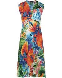 Conquista - Print Jersey Empire Line Dress - Lyst
