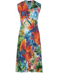 Conquista - Print Jersey Empire Line Dress - Lyst