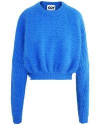 Ccy Currency - Mohair Zigzag Bubble Sweater - Lyst