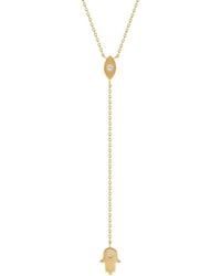 Karma and Luck - Gracious Guardian Evil Eye & Hamsa Necklace - Lyst