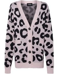 SVETA Milano - Georgia/ Leopard-Jacquard Long Cardigan - Lyst