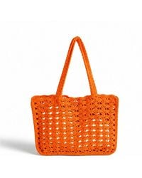 Springmoonatelier - Luxury Handmade Raffia Oversized Bag – Large Crochet Shoulder And Beach Bag - Lyst