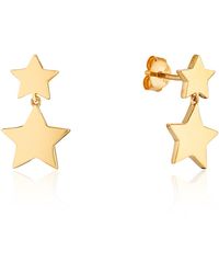 Auree - Alta Gold Vermeil Double Star Drop Earrings - Lyst
