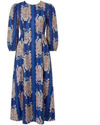 The Well Worn - The Ada Dress – Sustainable Midi Dress With Tiger Print - Lyst