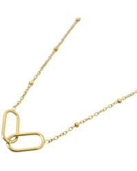 Harfi - Interlocking Paperclip Infinity Plated Necklace - Lyst