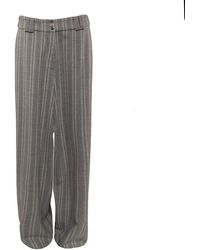 Vestiaire d'un Oiseau Libre - Stripes Wool Trousers - Lyst