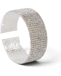 Saachi - Crystal Row Cuff Bracelet - Lyst
