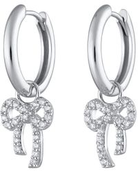 Scream Pretty - Bow Charm Hoops - Lyst