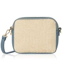 Betsy & Floss - Maya Raffia Straw And Leather Crossbody Bag - Lyst