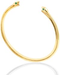 Lee Renee - Snake Emerald Bangle - Lyst