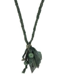 Anchor and Crew - Jade Marcus, Stone & Braided Cotton Voile Skinny Necklace X Wrap Bracelet - Lyst